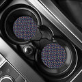 Cute Wizard Pattern Print Car Coasters