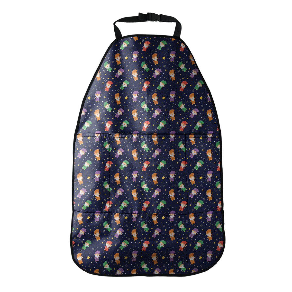 Cute Wizard Pattern Print Car Seat Organizers
