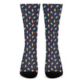 Cute Wizard Pattern Print Crew Socks
