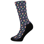 Cute Wizard Pattern Print Crew Socks