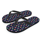 Cute Wizard Pattern Print Flip Flops