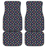 Cute Wizard Pattern Print Front and Back Car Floor Mats