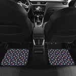 Cute Wizard Pattern Print Front and Back Car Floor Mats