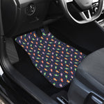 Cute Wizard Pattern Print Front and Back Car Floor Mats