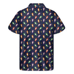 Cute Wizard Pattern Print Men's Short Sleeve Shirt