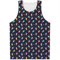 Cute Wizard Pattern Print Men's Tank Top