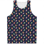 Cute Wizard Pattern Print Men's Tank Top