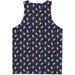 Cute Wizard Pattern Print Men's Tank Top