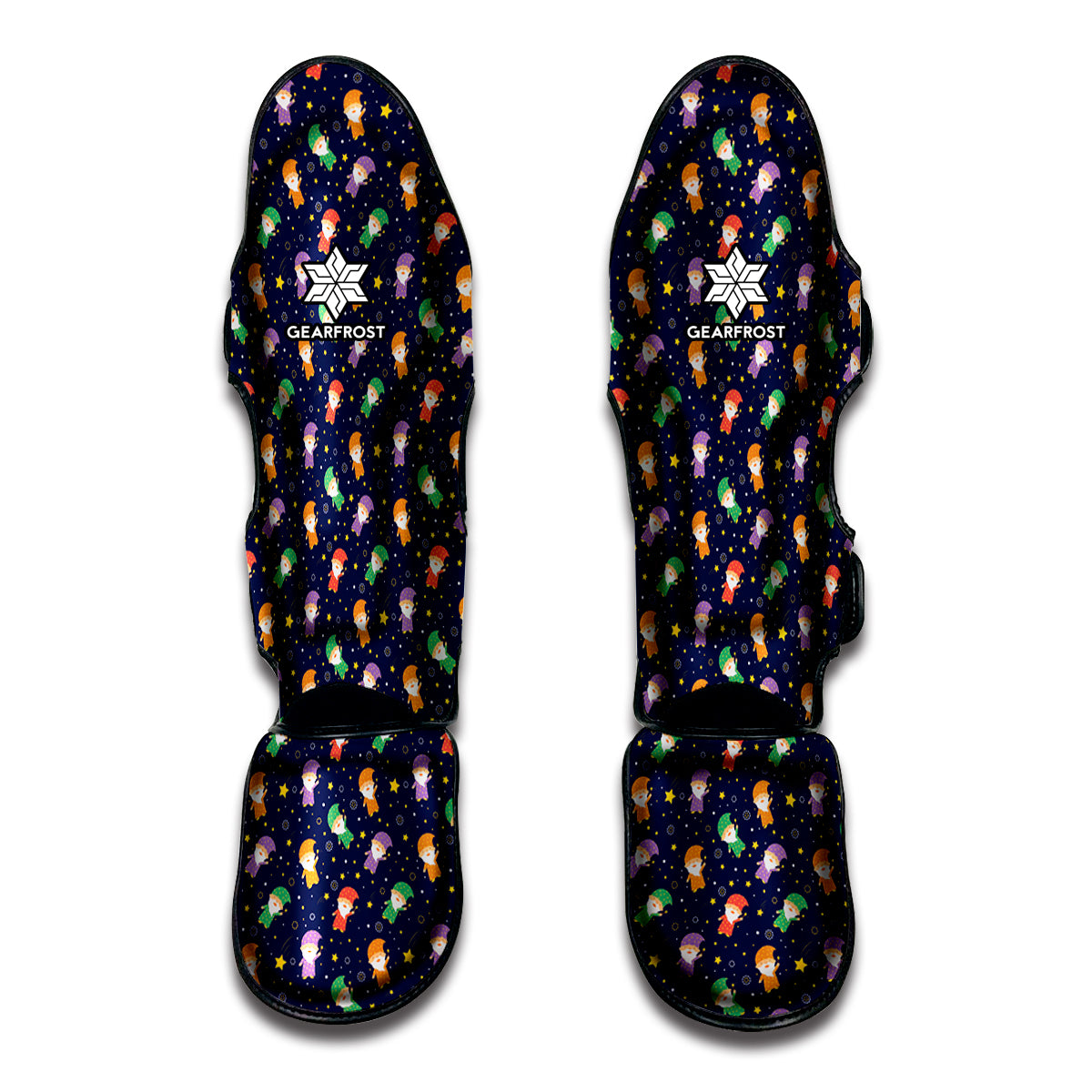 Cute Wizard Pattern Print Muay Thai Shin Guard