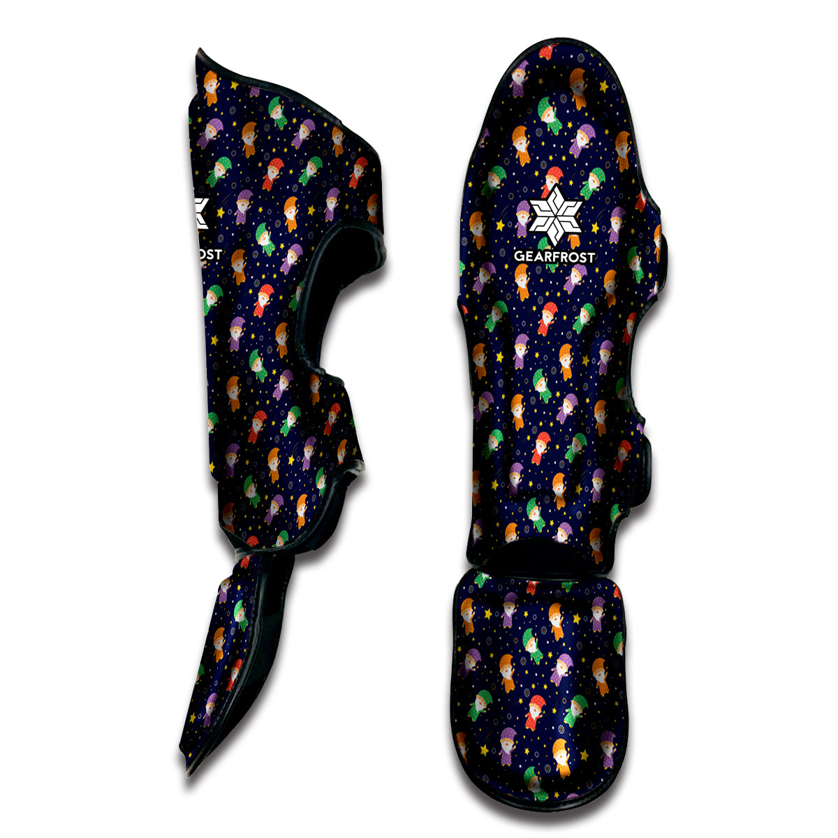 Cute Wizard Pattern Print Muay Thai Shin Guard