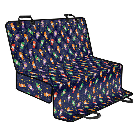 Cute Wizard Pattern Print Pet Car Back Seat Cover