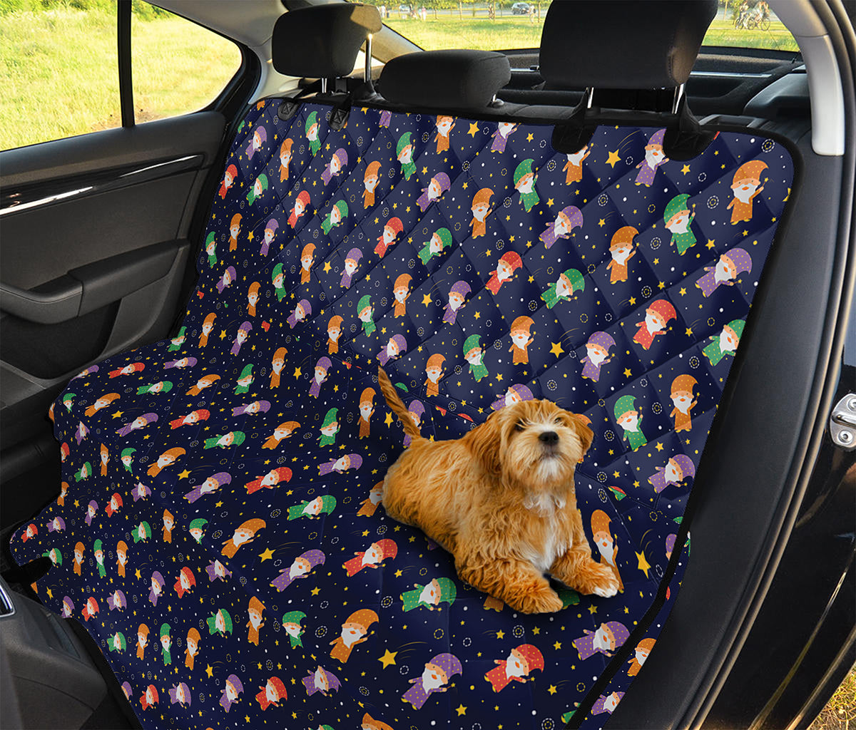 Cute Wizard Pattern Print Pet Car Back Seat Cover