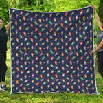 Cute Wizard Pattern Print Quilt