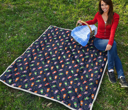 Cute Wizard Pattern Print Quilt