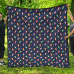 Cute Wizard Pattern Print Quilt