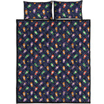 Cute Wizard Pattern Print Quilt Bed Set