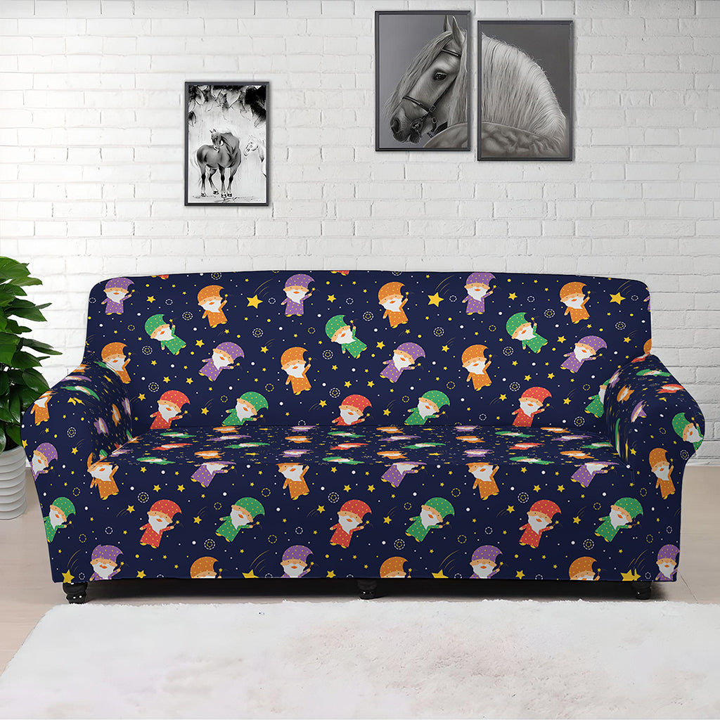 Cute Wizard Pattern Print Sofa Cover