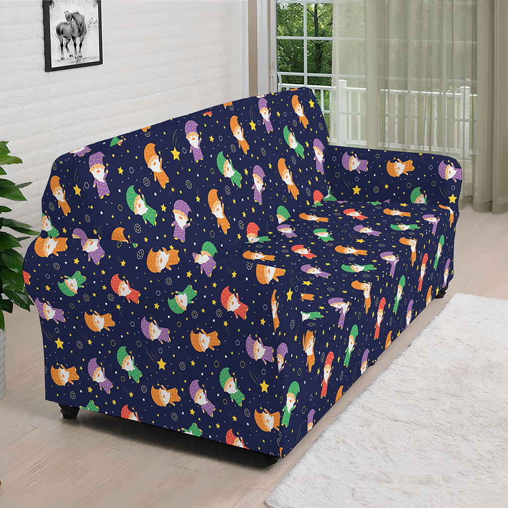 Cute Wizard Pattern Print Sofa Cover