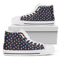 Cute Wizard Pattern Print White High Top Sneakers