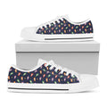Cute Wizard Pattern Print White Low Top Sneakers