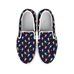 Cute Wizard Pattern Print White Slip On Shoes