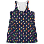 Cute Wizard Pattern Print Women's Racerback Tank Top