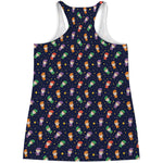 Cute Wizard Pattern Print Women's Racerback Tank Top