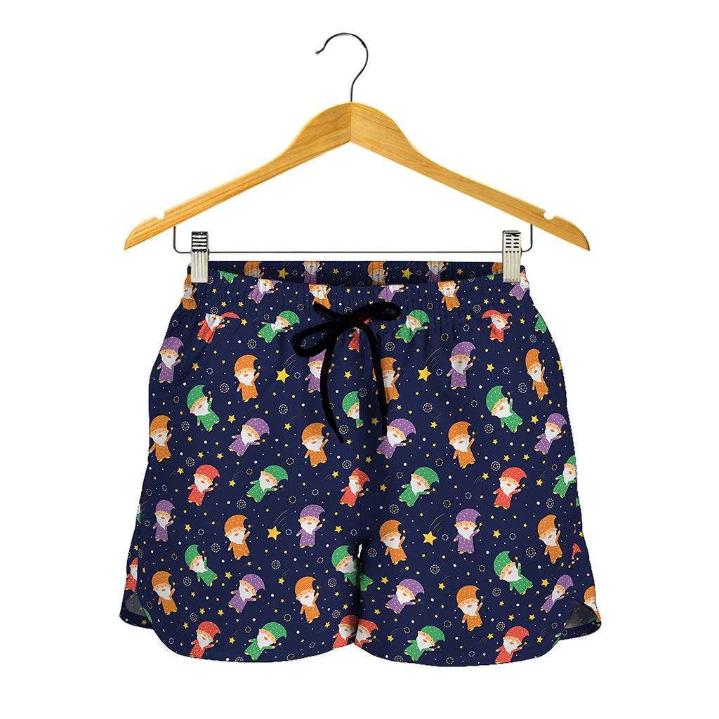 Cute Wizard Pattern Print Women's Shorts