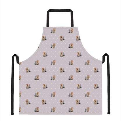 Cute Yorkshire Terrier Pattern Print Apron