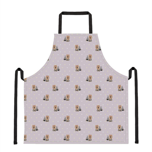 Cute Yorkshire Terrier Pattern Print Apron