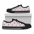 Cute Yorkshire Terrier Pattern Print Black Low Top Sneakers