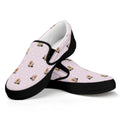 Cute Yorkshire Terrier Pattern Print Black Slip On Sneakers