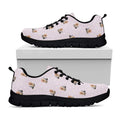 Cute Yorkshire Terrier Pattern Print Black Running Shoes