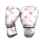 Cute Yorkshire Terrier Pattern Print Boxing Gloves