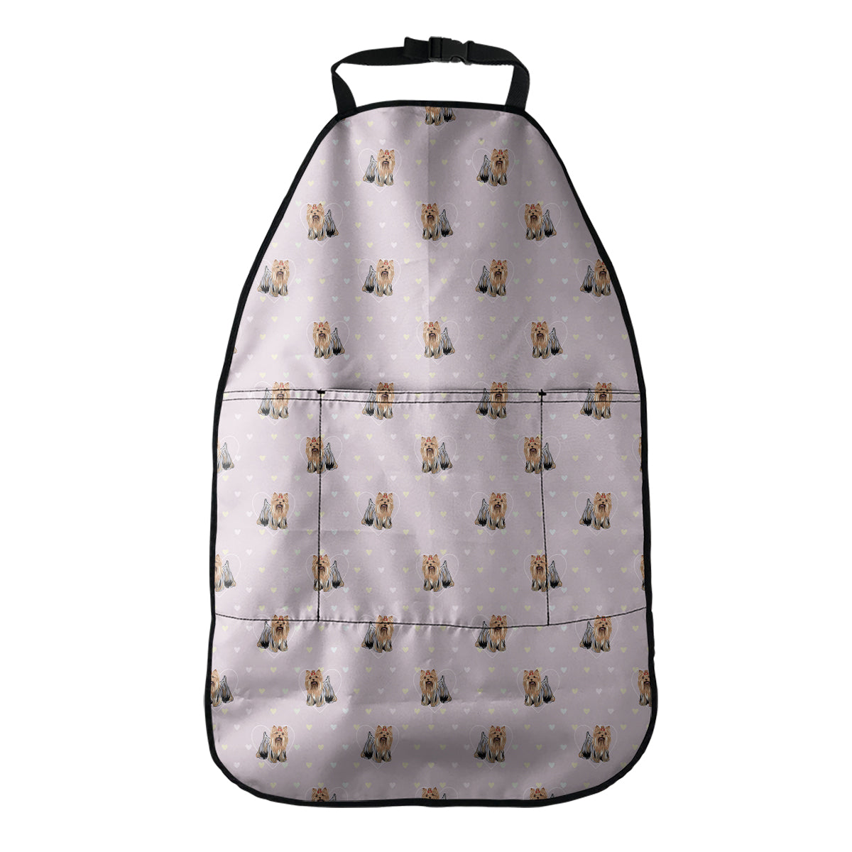 Cute Yorkshire Terrier Pattern Print Car Seat Organizers