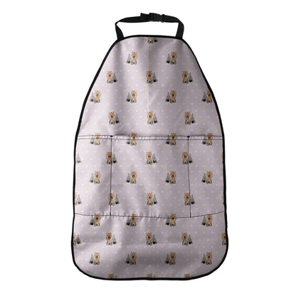 Cute Yorkshire Terrier Pattern Print Car Seat Organizers