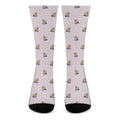 Cute Yorkshire Terrier Pattern Print Crew Socks