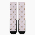 Cute Yorkshire Terrier Pattern Print Crew Socks