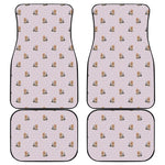 Cute Yorkshire Terrier Pattern Print Front and Back Car Floor Mats