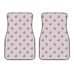 Cute Yorkshire Terrier Pattern Print Front Car Floor Mats