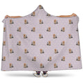 Cute Yorkshire Terrier Pattern Print Hooded Blanket