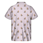 Cute Yorkshire Terrier Pattern Print Men's Short Sleeve Shirt