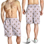 Cute Yorkshire Terrier Pattern Print Men's Shorts