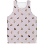 Cute Yorkshire Terrier Pattern Print Men's Tank Top