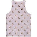 Cute Yorkshire Terrier Pattern Print Men's Tank Top