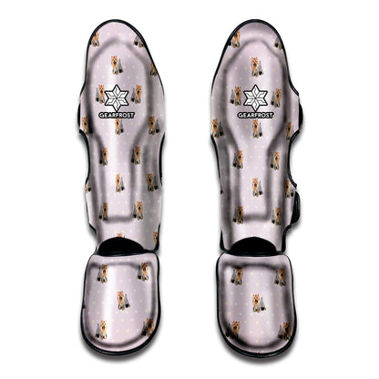Cute Yorkshire Terrier Pattern Print Muay Thai Shin Guard