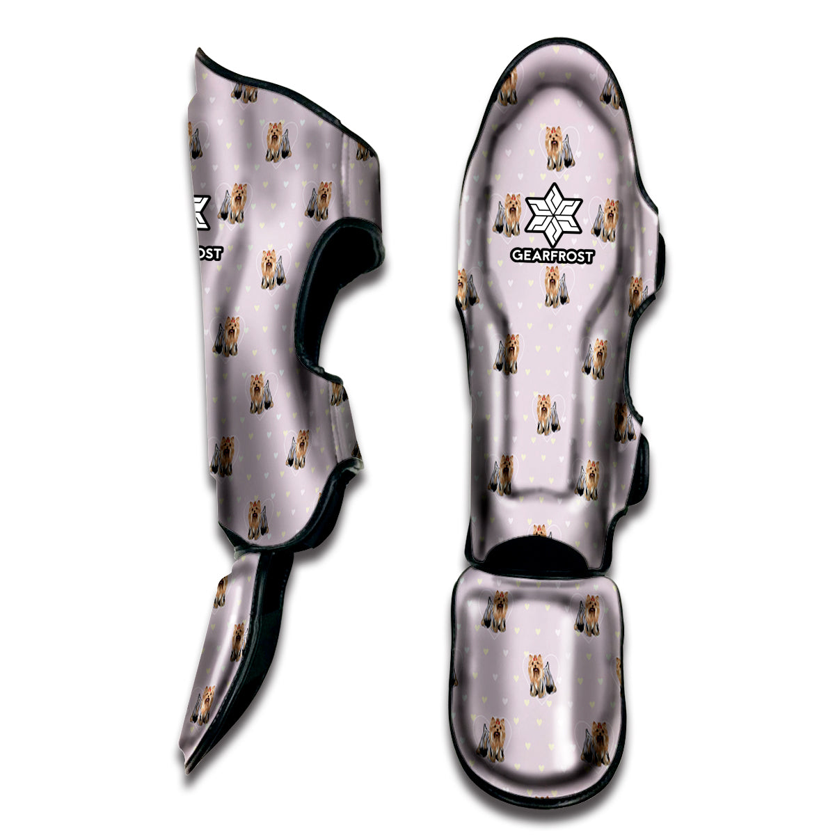 Cute Yorkshire Terrier Pattern Print Muay Thai Shin Guard