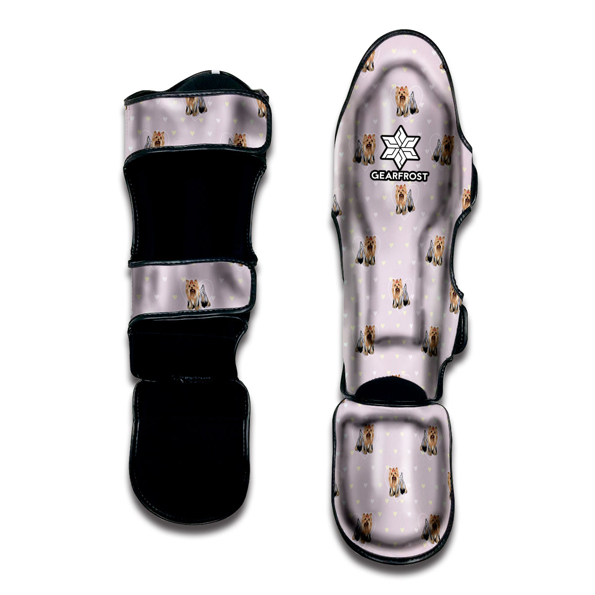 Cute Yorkshire Terrier Pattern Print Muay Thai Shin Guard
