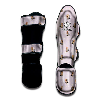 Cute Yorkshire Terrier Pattern Print Muay Thai Shin Guard