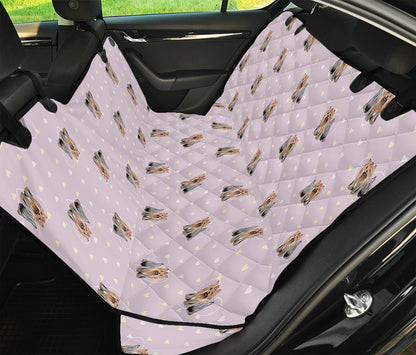 Cute Yorkshire Terrier Pattern Print Pet Car Back Seat Cover